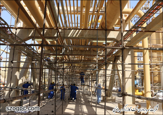 تعمیرات اساسی پالایشگاه گاز فراشبند منطقه عملیاتی آغار و دالان 3