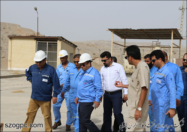 بازدید مدیرعامل نفت و گاز زاگرس جنوبی از منطقه عملیاتی سرخون و گشوی جنوبی 3