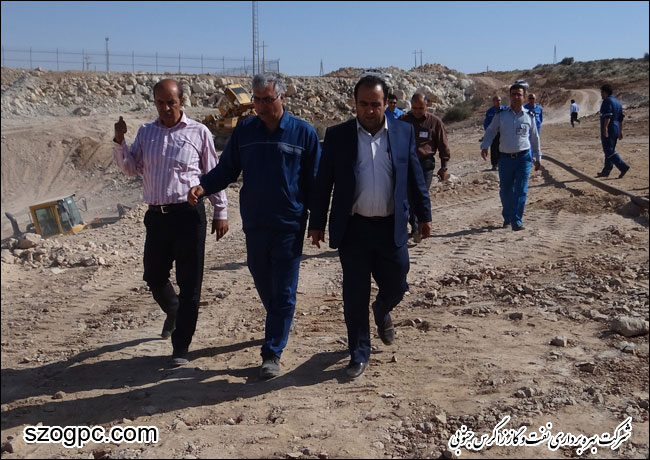 بازدید دکتر منتظری مدیرعامل شرکت بهره برداری نفت و گاز زاگرس جنوبی از منطقه عملیاتی پارسیان 3