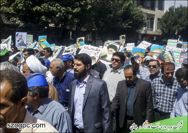 راهپیمایی روز جهانی قدس با حضور مدیرعامل و کارکنان شرکت بهره برداری نفت و گاز زاگرس جنوبی 5