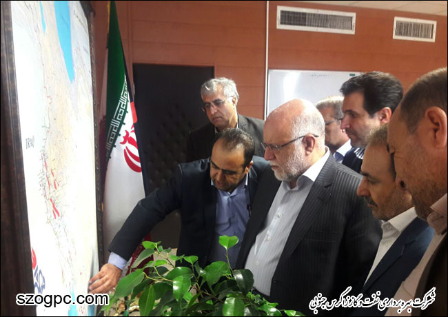 بازدید مهندس بیژن زنگنه وزیر نفت از ستاد شرکت بهره برداری نفت و گاز زاگرس جنوبی 2