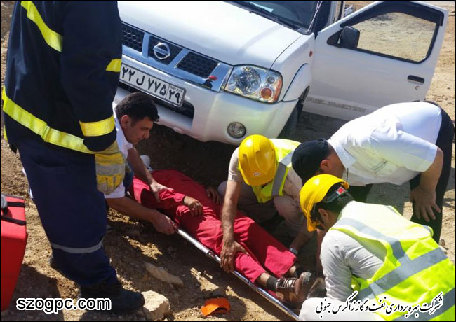 برگزاری مانور امداد و نجات در منطقه عملیاتی نار و کنگان شرکت بهره برداری نفت و گاز زاگرس جنوبی 4