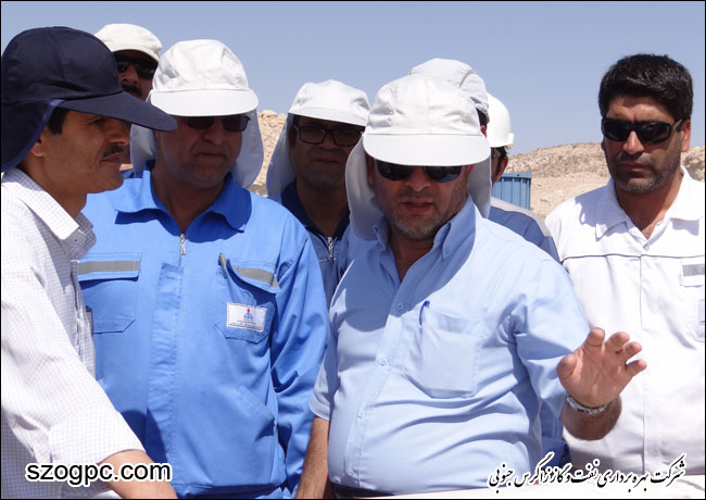 بازدید مدیر عملیات شرکت بهره برداری نفت و گاز زاگرس جنوبی از منطقه عملیاتی پارسیان 6