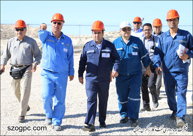 بازدید مدیرعامل شرکت بهره برداری نفت و گاز زاگرس جنوبی از منطقه عملیاتی پارسیان 1