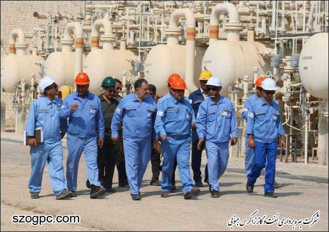 بازدید مدیرعامل شرکت بهره برداری نفت و گاز زاگرس جنوبی از منطقه عملیاتی نار و کنگان 2