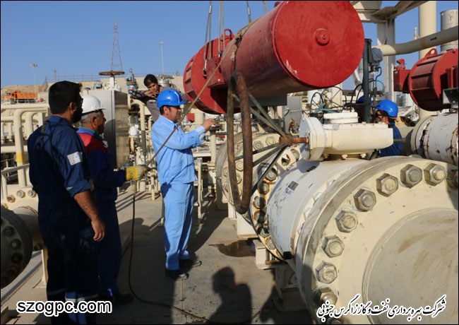 تعمیرات اضطراری ایستگاه تقویت فشار گاز نار منطقه عملیاتی نار و کنگان 2