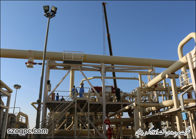 تعمیرات اضطراری ایستگاه تقویت فشار گاز نار منطقه عملیاتی نار و کنگان 4