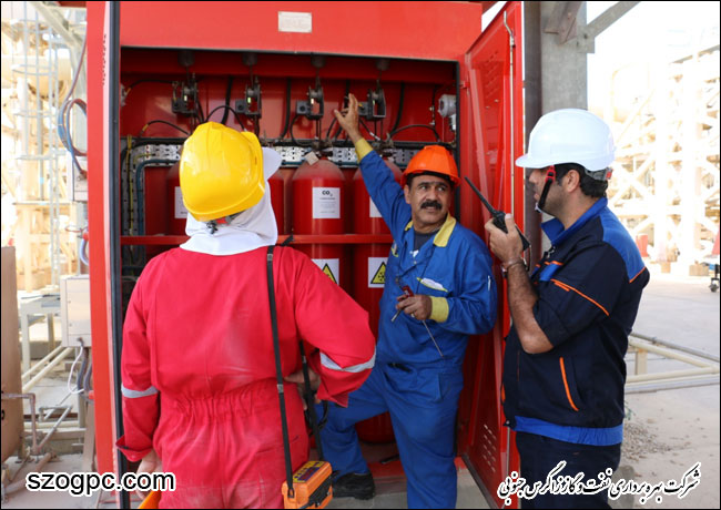 تعمیرات اضطراری ایستگاه تقویت فشار گاز نار منطقه عملیاتی نار و کنگان 5