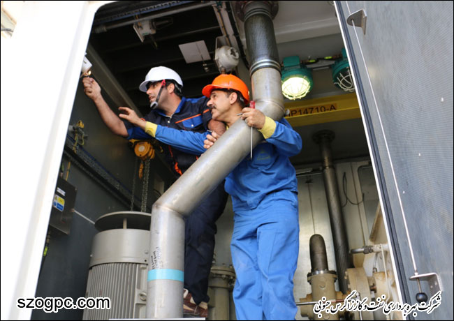 تعمیرات اضطراری ایستگاه تقویت فشار گاز نار منطقه عملیاتی نار و کنگان 6