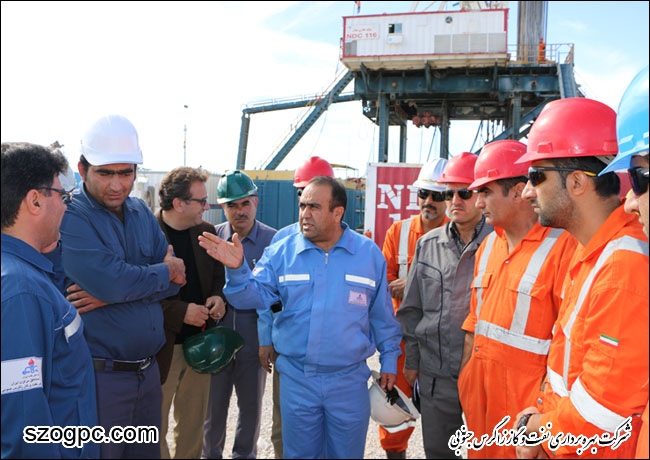 بازدید دکتر غلامحسین منتظری مدیر عامل شرکت بهره برداری نفت و گاز زاگرس جنوبی از منطقه عملیاتی آغار و دالان 5