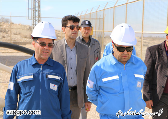 بازدید دکتر غلامحسین منتظری مدیر عامل شرکت بهره برداری نفت و گاز زاگرس جنوبی از منطقه عملیاتی آغار و دالان 6