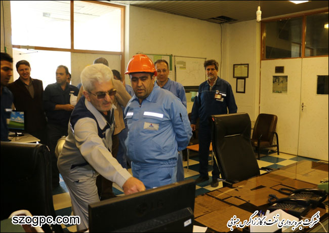 بازدید دکتر غلامحسین منتظری مدیرعامل شرکت بهره برداری نفت و گاز زاگرس جنوبی از منطقه عملیاتی نار و کنگان 5