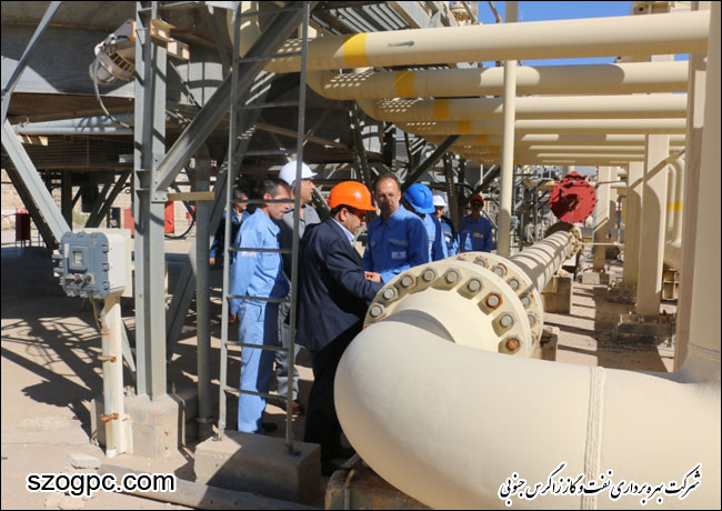 بازدید مدیر عامل شرکت بهره برداری نفت و گاز زاگرس جنوبی از منطقه عملیاتی نار و کنگان 8