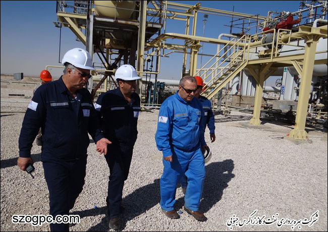 بازدید مدیر عامل شرکت بهره برداری نفت و گاز زاگرس جنوبی از منطقه عملیاتی پارسیان 3