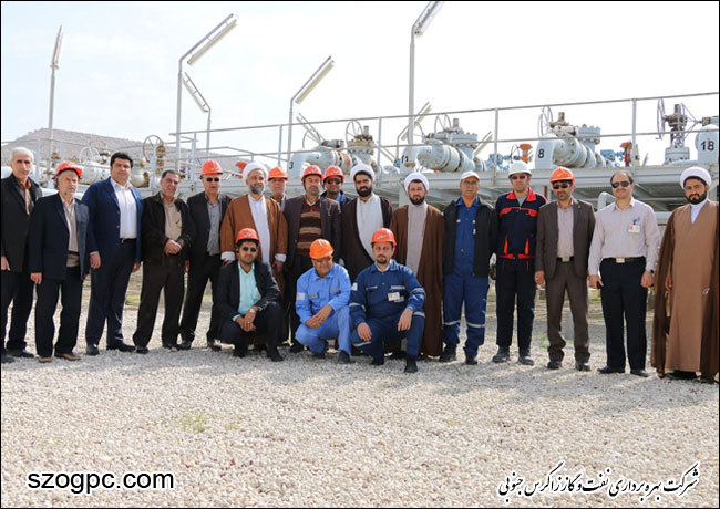 بازدید حجت الاسلام و المسلمین علیرضا حدائق مدیرعامل بنیاد فرهنگی حضرت مهدی موعود (عج) از منطقه عملیاتی پارسیان شرکت بهره برداری نفت و گاز زاگرس جنوبی 2