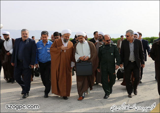 بازدید حجت الاسلام و المسلمین علیرضا حدائق مدیرعامل بنیاد فرهنگی حضرت مهدی موعود (عج) از منطقه عملیاتی پارسیان شرکت بهره برداری نفت و گاز زاگرس جنوبی 3