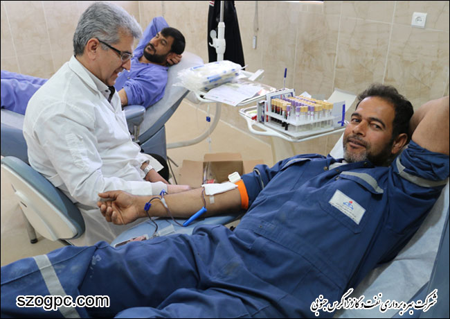 اهدای ۵۳ هزار نهصد و پنجاه سی سی خون توسط کارکنان مناطق عملیاتی شرکت بهره برداری نفت و گاز زاگرس جنوبی به مناسبت ایام الله دهه مبارک فجر 4
