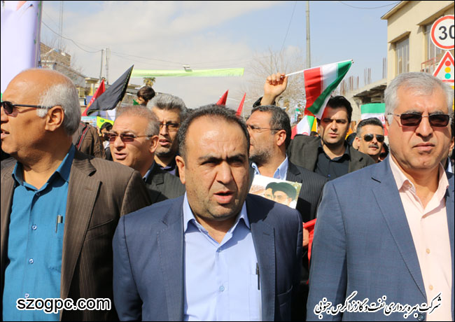 حضور دکتر غلامحسین منتظری مدیرعامل و کارکنان شرکت بهره برداری نفت و گاز زاگرس جنوبی در راهپیمایی یوم الله ۲۲ بهمن ماه ۱۳۹۵ 10
