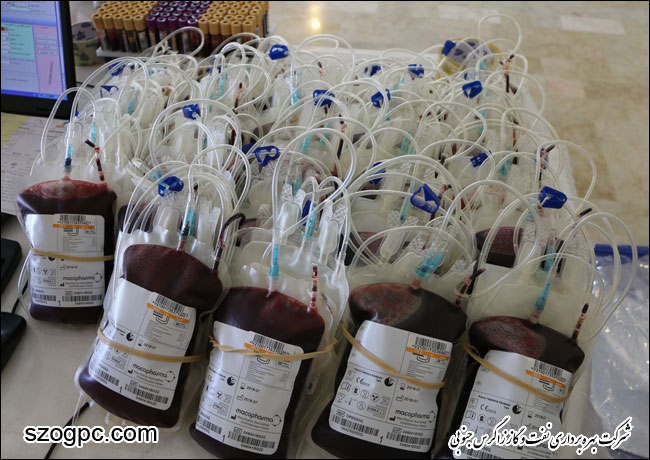 اهداء ۹۲ هزار پانصد سی سی خون همزمان با مبعث پیامبر اکرم (ص) توسط کارکنان منطقه عملیاتی آغار و دالان 3