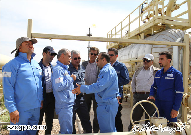 بازدید مدیر عامل شرکت بهره برداری نفت و گاز زاگرس جنوبی از منطقه عملیاتی سروستان و سعادت آباد 9