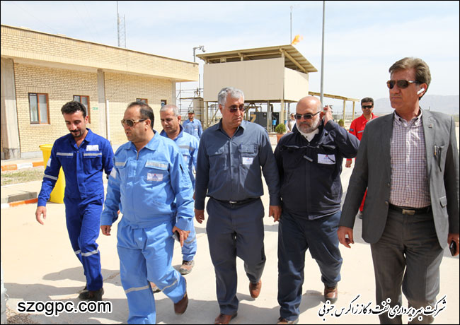 بازدید مدیر عامل شرکت بهره برداری نفت و گاز زاگرس جنوبی از منطقه عملیاتی سروستان و سعادت آباد 10