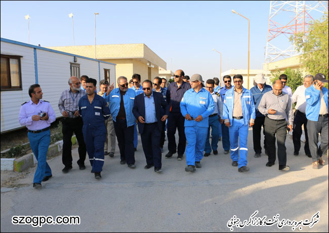 بازدید مدیرعامل شرکت بهره برداری نفت و گاز زاگرس جنوبی از مناطق عملیاتی نار و کنگان و پارسیان 9