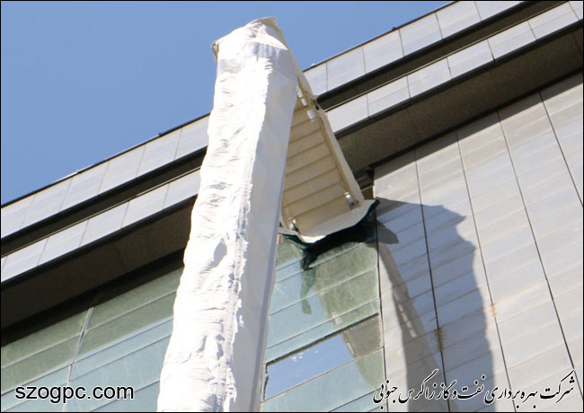 سیستم شوت نجات ساختمان ستاد شرکت بهره برداری نفت و گاز زاگرس جنوبی 2