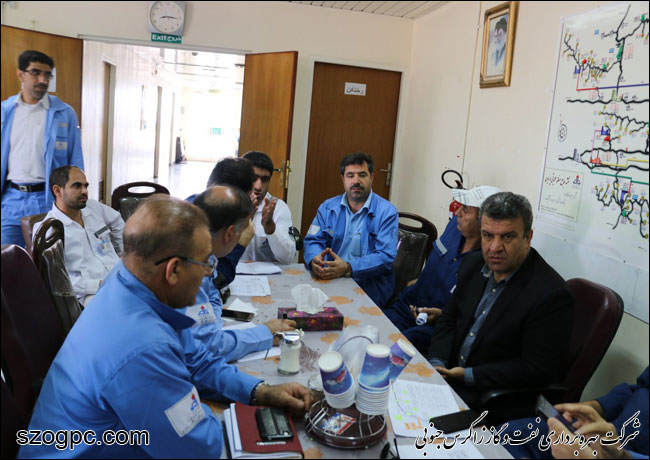 بازدید مدیرعملیات شرکت بهره برداری نفت و گاز زاگرس جنوبی از منطقه عملیاتی پارسیان 3