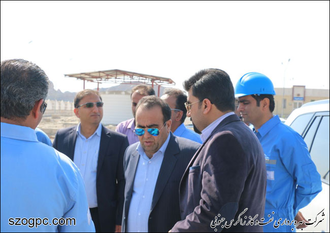 بازدید مدیر عامل شرکت بهره برداری نفت و گاز زاگرس جنوبی از منطقه عملیاتی سرخون و گشوی جنوبی 2