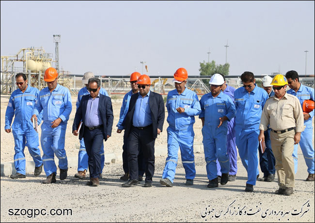 بازدید مدیر عامل شرکت بهره برداری نفت و گاز زاگرس جنوبی از منطقه عملیاتی پارسیان 9