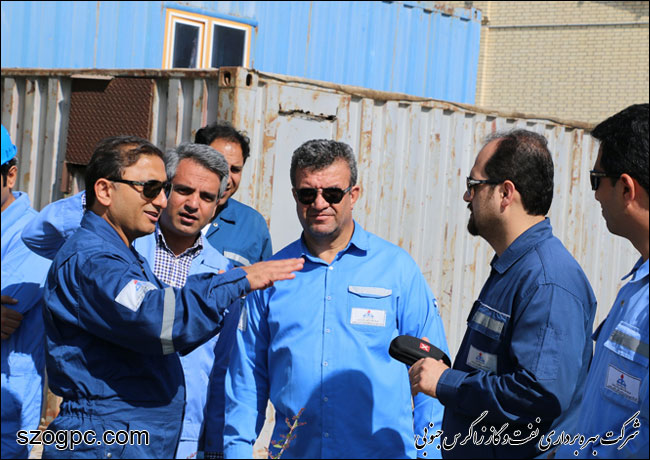بازدید مدیر عملیات شرکت بهره برداری نفت و گاز زاگرس جنوبی از منطقه عملیاتی سرخون و گشوی جنوبی 9