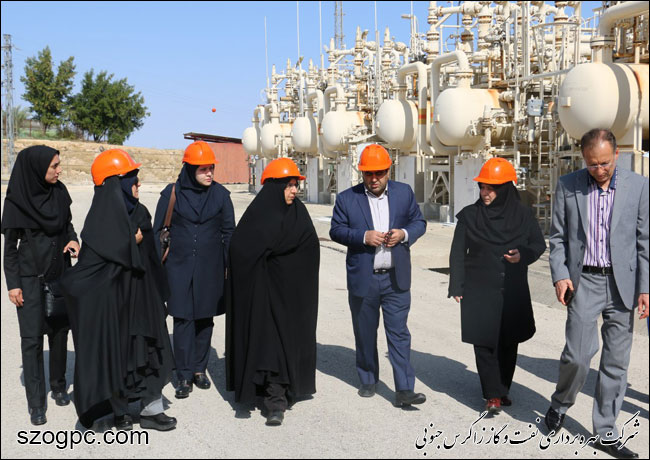 بازدید مشاور وزیر نفت در امور زنان و خانواده از منطقه عملیاتی نار و کنگان 2