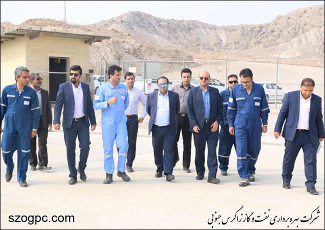 بازدید مدیرعامل شرکت  نفت و گاز زاگرس جنوبی از منطقه علیاتی سرخون و گشوی جنوبی 1