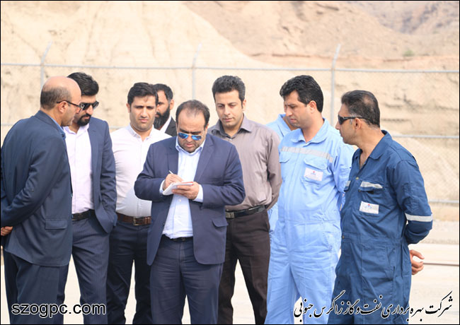 بازدید مدیرعامل شرکت  نفت و گاز زاگرس جنوبی از منطقه علیاتی سرخون و گشوی جنوبی 4