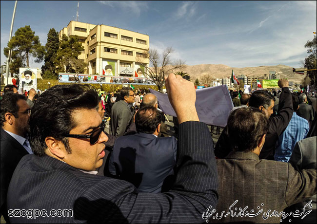 حضور مدیرعامل و کارکنان شرکت نفت و گاز زاگرس جنوبی در مراسم راهپیمایی ۲۲ بهمن ۱۳۹۶ 6