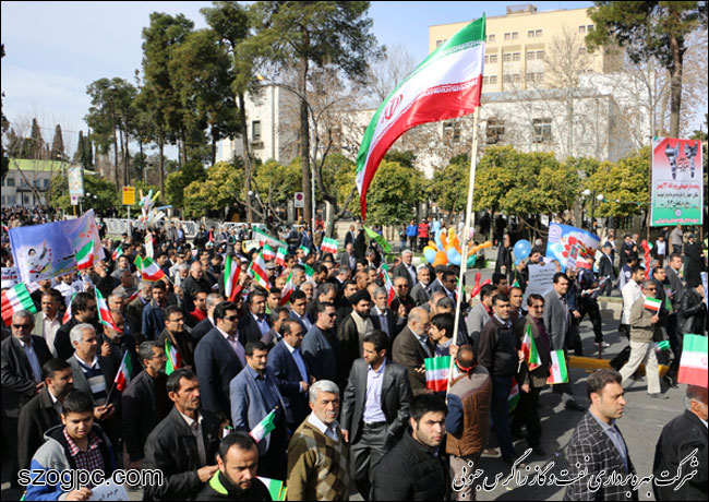 حضور مدیرعامل و کارکنان شرکت نفت و گاز زاگرس جنوبی در مراسم راهپیمایی ۲۲ بهمن ۱۳۹۶ 14