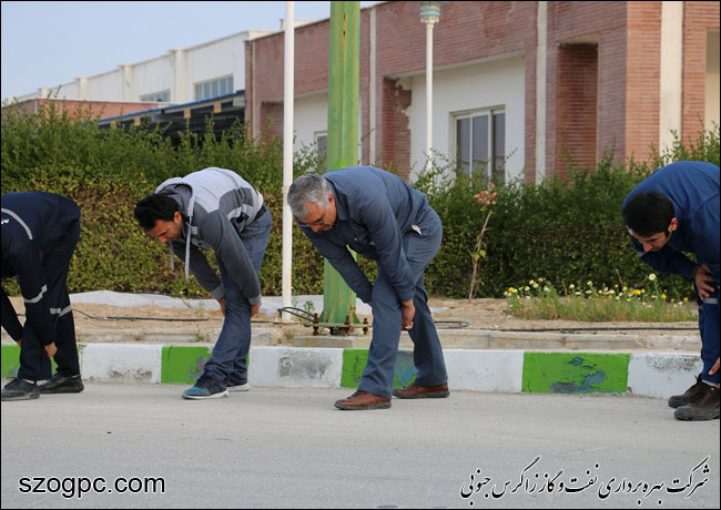 ورزش صبحگاهی در منطقه عملیاتی پارسیان 1