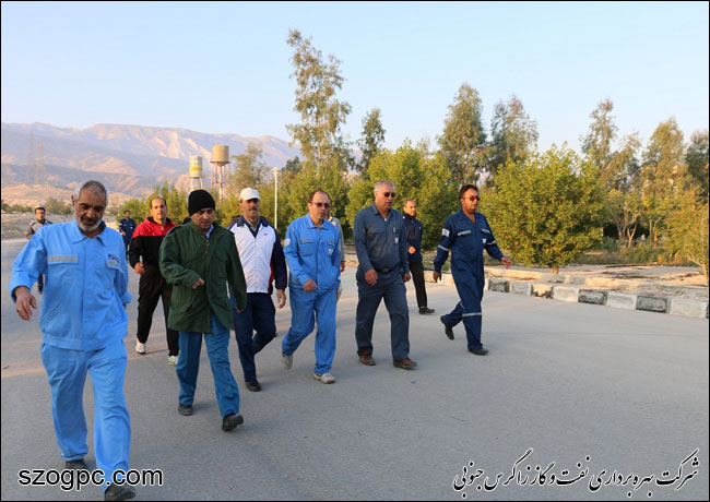 ورزش صبحگاهی در منطقه عملیاتی پارسیان 2