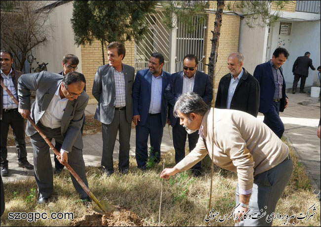 برگزاری مراسم روز درختکاری در شرکت بهره‌برداری نفت و گاز زاگرس جنوبی 3
