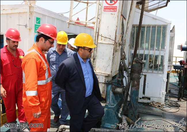 بازدید مدیرعامل نفت و گاز زاگرس جنوبی از منطقه عملیاتی پارسیان 6