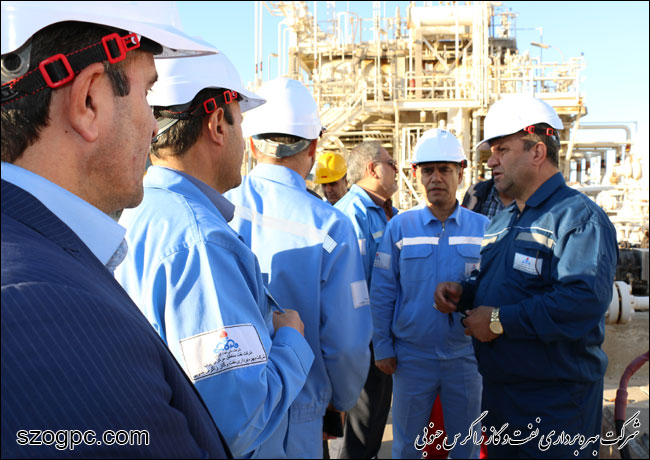 بازدید مدیرعامل نفت و گاز زاگرس جنوبی از منطقه عملیاتی نار و کنگان 13