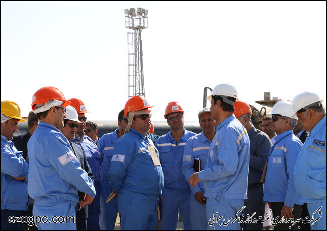 بازدید مدیرعامل نفت و گاز زاگرس جنوبی از منطقه عملیاتی پارسیان 4