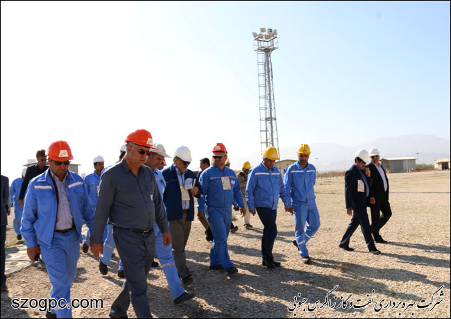 بازدید مدیرعامل نفت و گاز زاگرس جنوبی از منطقه عملیاتی پارسیان 8