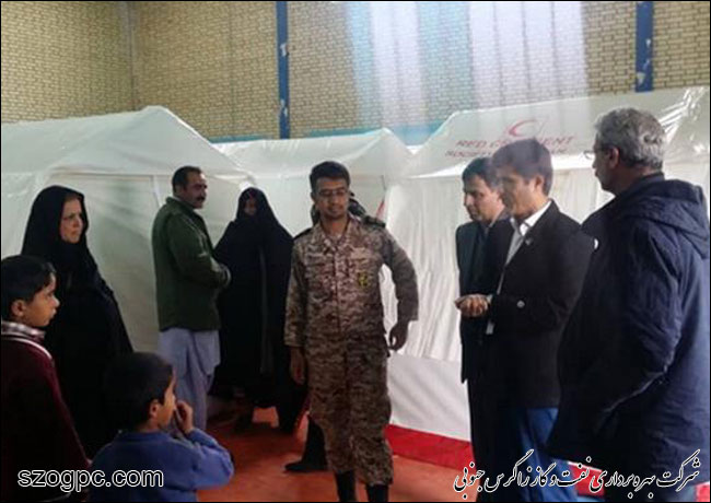 کمک رسانی شرکت بهره‎برداری نفت و گاز شرق به روستاهای سیل زده شهرستان سرخس