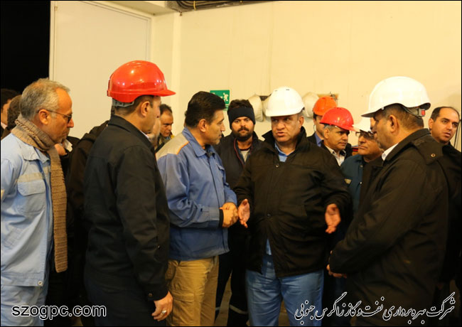 بازدید مدیرعامل شرکت بهره‎برداری نفت و گاز زاگرس جنوبی از منطقه عملیاتی نار و کنگان 5