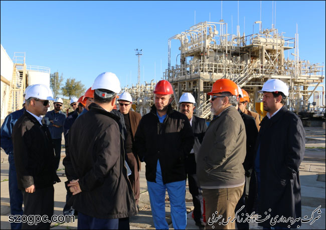 بازدید مدیرعامل شرکت بهره‎برداری نفت و گاز زاگرس جنوبی از منطقه عملیاتی نار و کنگان 6