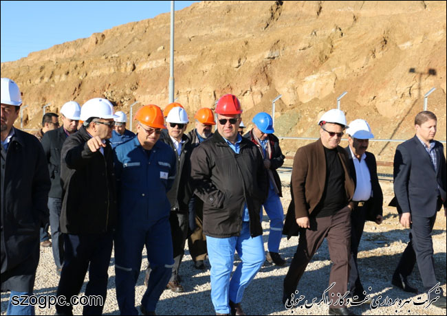 بازدید مدیرعامل شرکت بهره‎برداری نفت و گاز زاگرس جنوبی از منطقه عملیاتی نار و کنگان 9