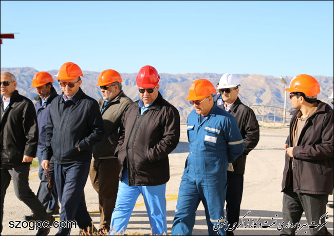بازدید مدیرعامل شرکت بهره‎برداری نفت و گاز زاگرس جنوبی از منطقه عملیاتی نار و کنگان 11