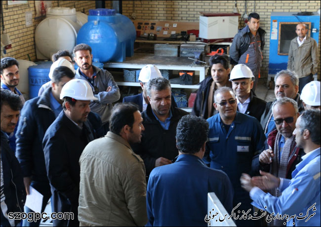 بازدید مدیرعامل شرکت بهره‎برداری نفت و گاز زاگرس جنوبی از منطقه عملیاتی نار و کنگان 15