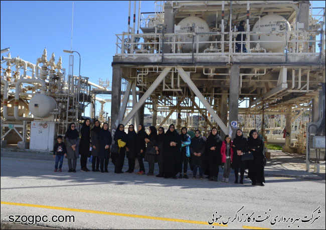 بازدید بانوان شاغل در ستاد زاگرس جنوبی از منطقه عملیاتی نار و کنگان 3